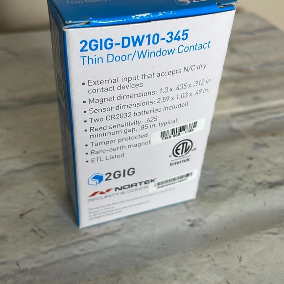 2GIG DW10-345 Wireless Thin Door Window Home Security Contact Alarm Sensor - Picture 2 of 7